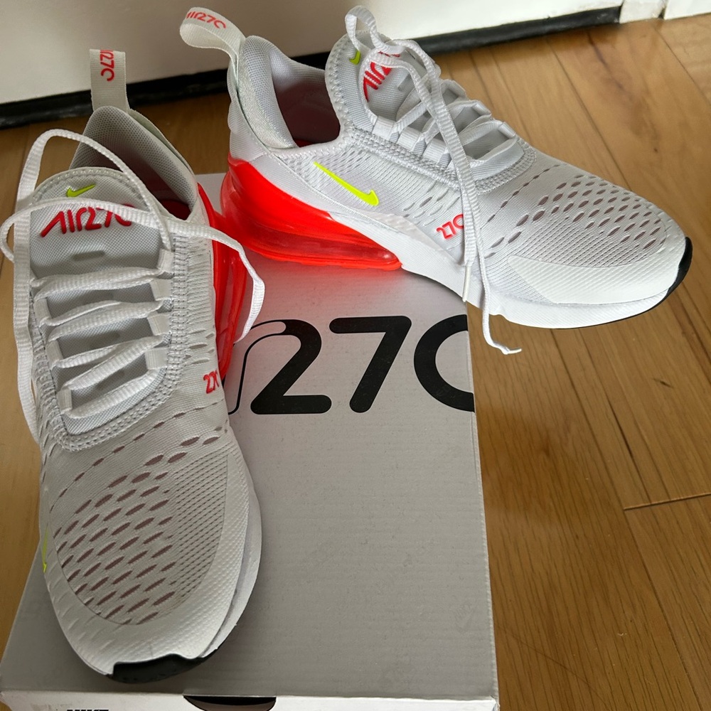 Nike Air Max 270 White with Red Accents